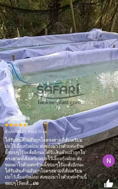 พลาสติกปูบ่อ สีใส