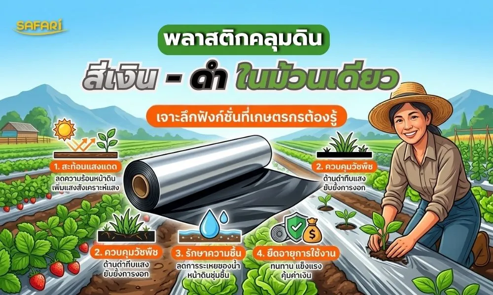 พลาสติกคลุมดิน สีเงินดำ-หน้าปก
