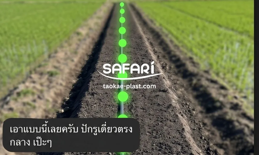 ผ้ายางคลุมดิน - รูเดี่ยว